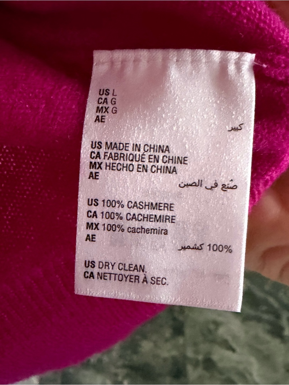 Charter Club Luxury 100% Cashmere Sweater Women’s Large Pink Fuchsia Crew Neck - Picture 3 of 5